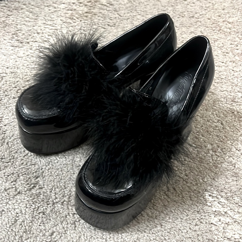 Dolls Kill platform shoes black